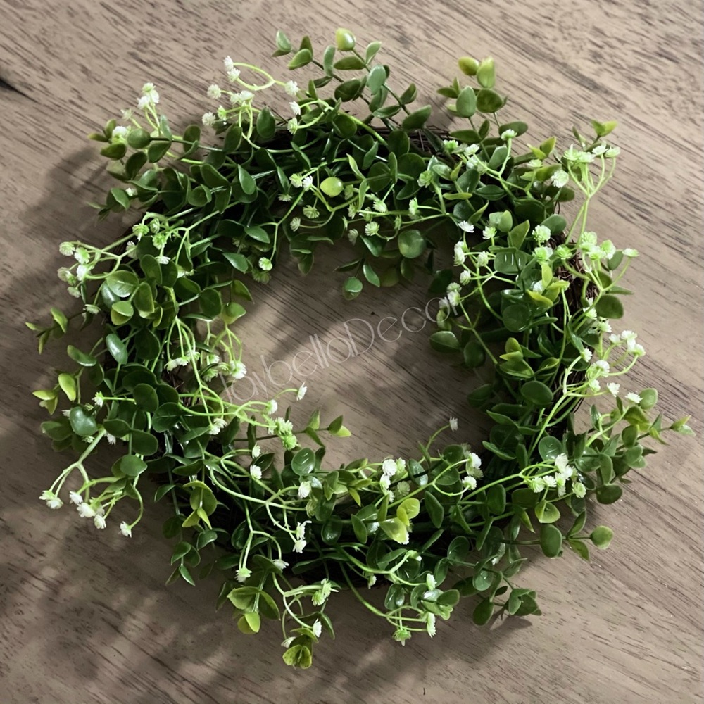 Spring Farmhouse Decor Green Leaf Wreath